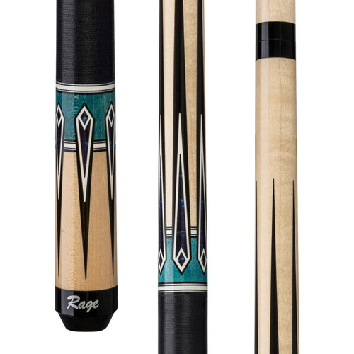 Rage RG219 Blue River Maple w/ Blue Birdseye Graphic Ring Pool/Billiards Cue Stick