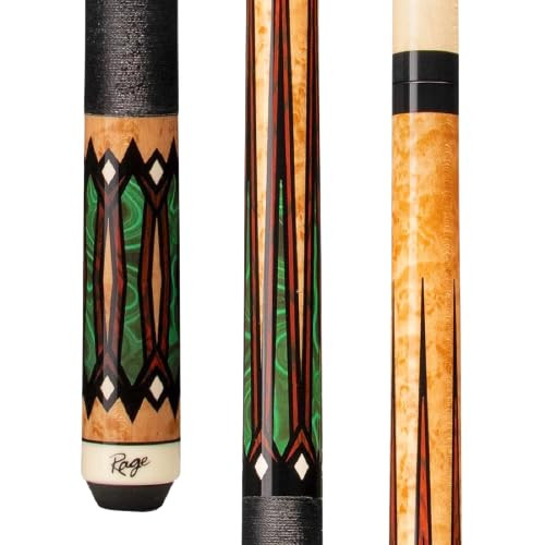 Rage RG215 Secret Stones, Antique Maple & Malachite Graphic Pool/Billiards Cue Stick