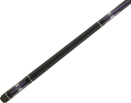 Griffin  GR48 Black w/Purple & Silver Reflective Points Pool/Billiards Cue Stick