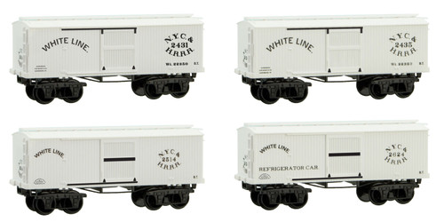 Micro-Trains MTL N-Scale 26ft Civil War Box Cars CWE White Line - Runner 4-Pack