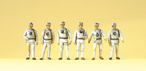 Preiser HO Scale Model Figure/People Set Miners with Masks 6 Pack