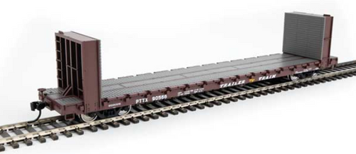Walthers HO Scale 60' PS Bulkhead Flatcar Trailer Train #90566