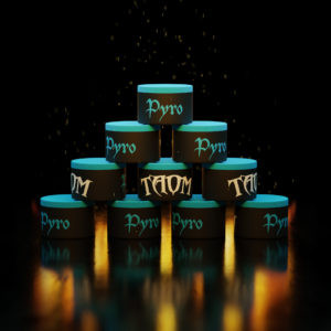 Taom Pyro Blue Professional Pool/Billiard Cue Chalk - 1 Piece