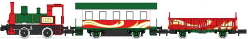 Kato N Scale Pocket Christmas Train Only Set - Loco, Passenger & Gondola #12-25
