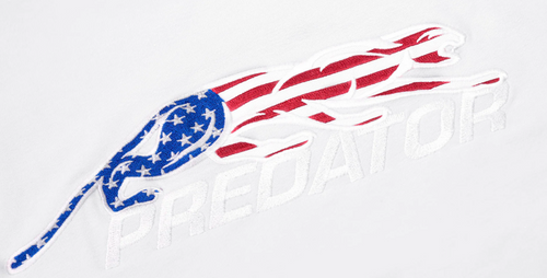 Predator USA Embroidered Logo Short Sleeve T Shirt White - 2X Large