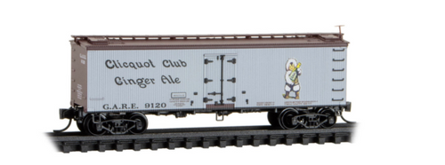 Micro-Trains MTL N-Scale 36'' Wood Reefer Car Clicquot Club Ginger Ale #9120
