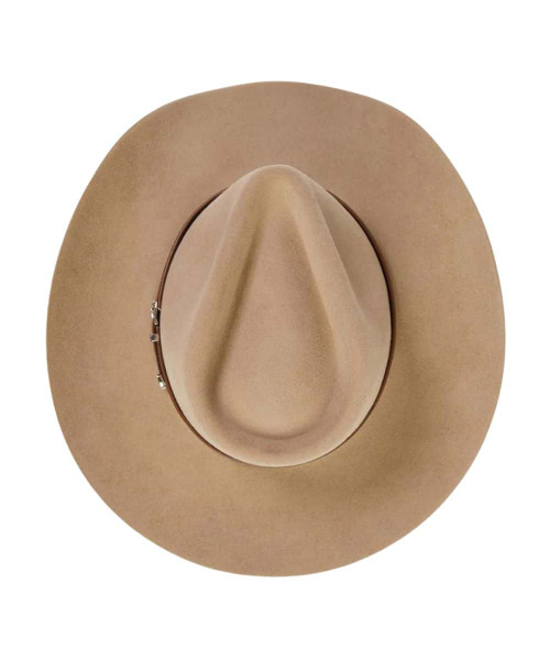 Stetson 4x Seneca Silversand Buffalo Felt Pinched Front Cowboy Western Hat 7 3/8