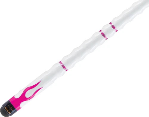 Stealth STH02 Hot Pink Stain White & Black Flames Pool/Billiards Cue Stick