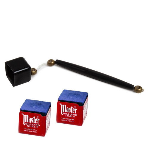 Deluxe Chalk Stick Holder Pocket Chalker Pool/ Billiard Cue Accessory w/ Two Pieces Of Chalk