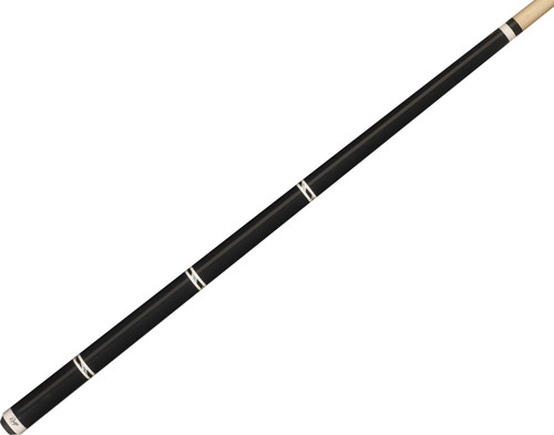 Rage RG96 Metallic Black Wrapless & Braided White Rings Pool/Billiards Cue Stick