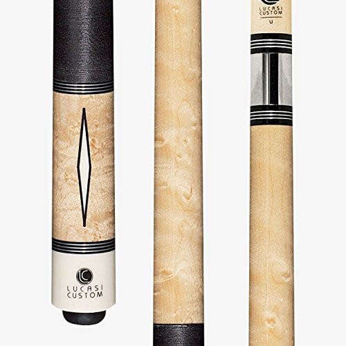 Lucasi Custom LZD2 Natural Birdseye MapleImation Bone Diamonds Pool/Billiard Cue