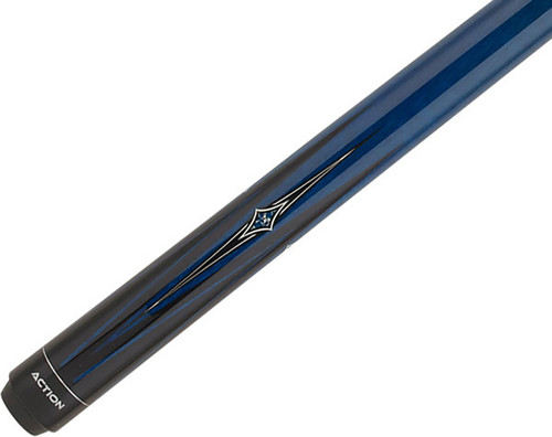 Action IMP66 Black w/ Blue Points & White/Blue Diamonds Pool/Billiards Cue Stick
