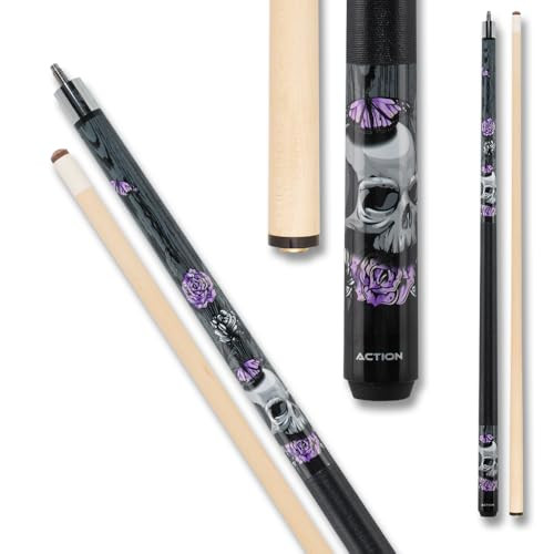 Eight Ball Mafia EBM14 Purple Flower B-Fly Skull Pool/Billiards Cue Stick