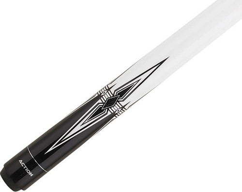Action BW25 Black w/ Long White Speers & Foil Diamonds Pool/Billiards Cue Stick