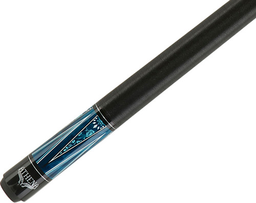 Athena ATH49 Blue w/ Teal, Black & White & White Roses Pool/Billiards Cue Stick