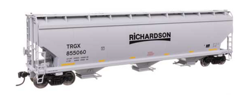 Walthers HO Scale 60' NSC 5150 3-Bay Covered Hopper Richardson TRGX #855060