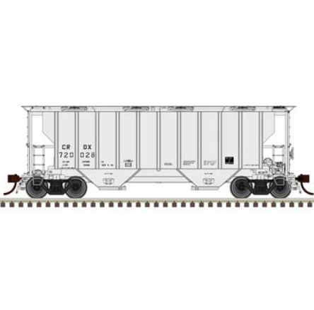 Atlas HO Scale Portec 3000 2-Bay Covered Hopper Chicago Leasing CRDX #720004