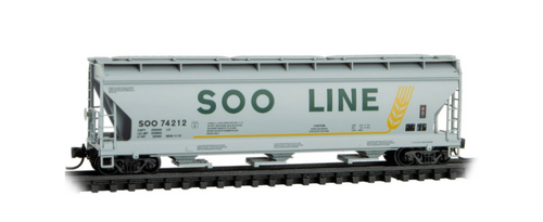 Micro-Trains MTL N-Scale ACF 3-Bay Covered Hopper SOO Line #74212
