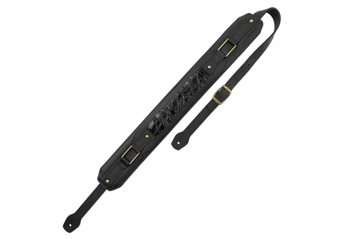 Levy's 3" Apex Leather Guitar Strap with Padding and Hardware - Black