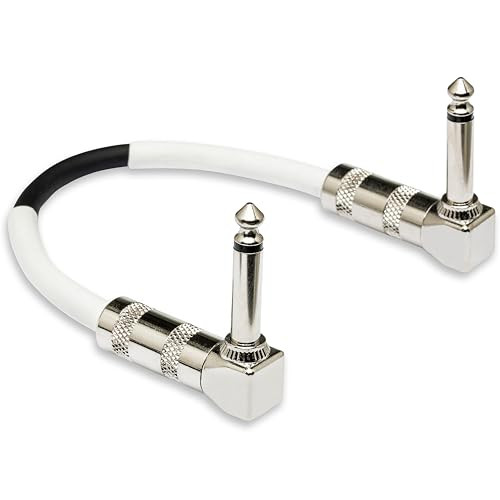 HOSA CPE-411 Guitar Patch Pedal Jumper Cable Right-Angle - 6 Pack Various Length