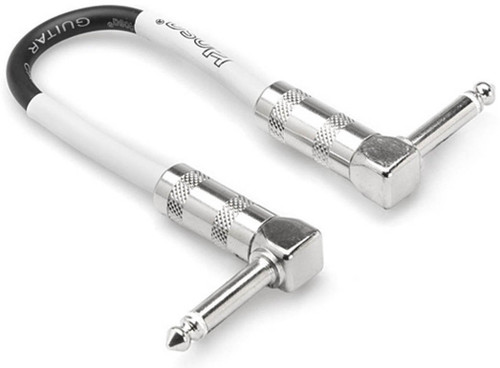 HOSA CPE-411 Guitar Patch Pedal Jumper Cable Right-Angle - 6 Pack Various Length