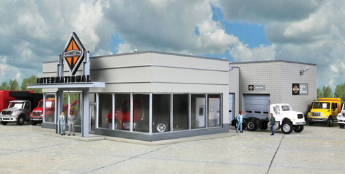 Walthers Cornerstone HO Scale Building Kit International Truck Dealership