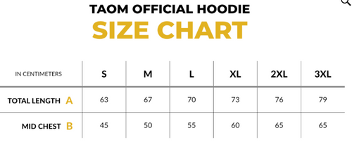 Taom 3D Embroided Black Logo Official Pull Over Black Hoodie - Extra Large