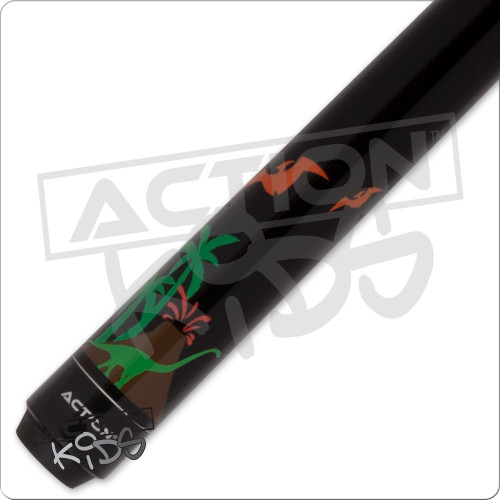 Action Kids JR19 48in Black w/Trees, Dinosaurs & Volcano Pool/Billiard Cue Stick