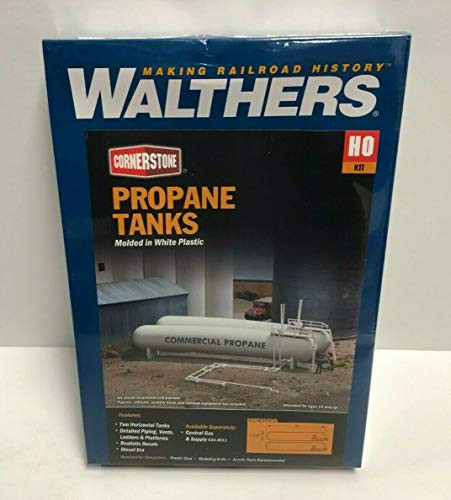 Walthers Cornerstone HO Scale Building/Structure Kit Propane Tanks (2-Pack)