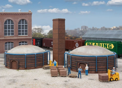 Walthers Cornerstone HO Scale Building/Structure Kit Brick Kilns (2-Pack)