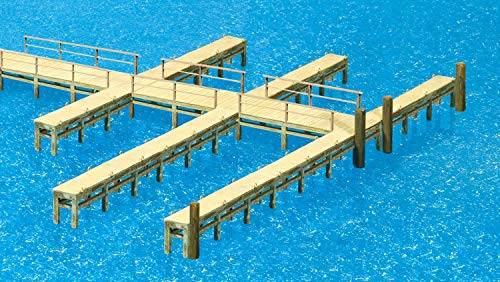 Preiser HO Scale Model Scenery Detail Set Marina Docks Kit (Boats Not Included)