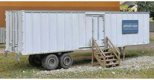Walthers SceneMaster HO Scale Building Kit Construction Site Storage Trailer