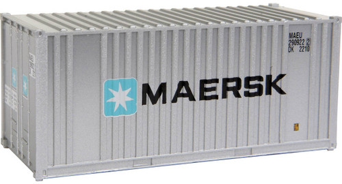 Walthers HO Scale 20' Ribbed-Side Shipping Intermodal Container Maersk