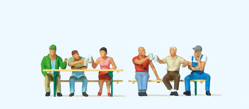 Preiser HO Scale Model Figure/People Set Friends Having a Drink 6-Pack