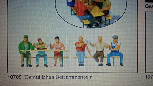 Preiser HO Scale Model Figure/People Set Friends Having a Drink 6-Pack
