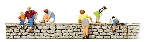 Preiser HO Scale Model Figure/People Set Sitting/Leaning on a Wall 6-Pack