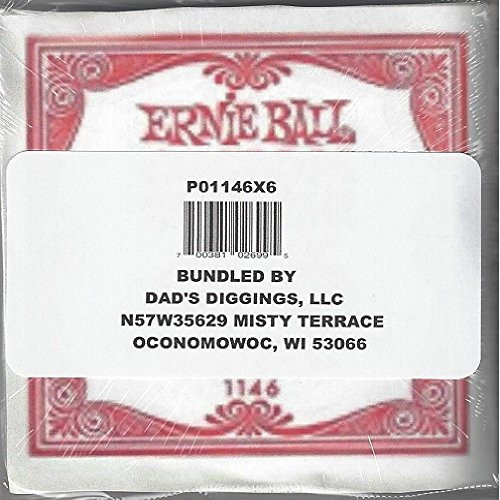 Ernie Ball P01146 .046 Nickel Wound Electric Guitar Strings 6PK