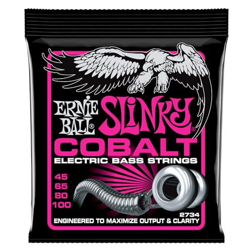 Ernie Ball P02734 Super Slinky Cobalt Electric Bass Strings - 45-100 Gauge