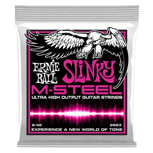 Ernie Ball M Steel Super Slinky Electric Guitar Strings 9-42 - 12 PACKS