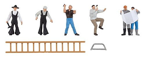 Faller HO Scale Model Figure/Peo​ple Set - Building Renovation Workers 6-Pack