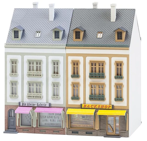 Faller HO Scale Building/Structure Kit Beethovenstrasse Two Middle Row Houses #1