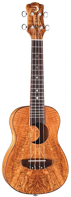 Luna UKE EX SM Ukulele Uke Crescent Spalt Maple Concert w/Bag