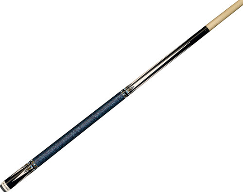 Players G3399 Black Blue Bacote Graphic Inlay Pool/Billiards Cue Stick
