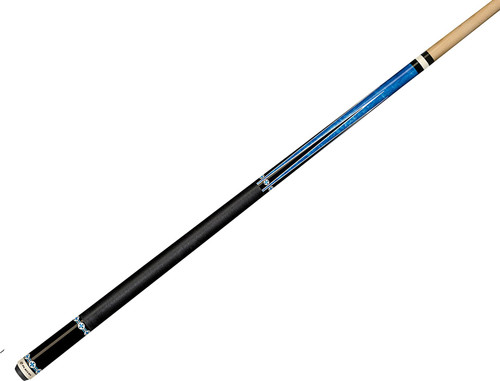 Players C985 Blue Stained Birdseye Maple w/White Cross Pool/Billiards Cue Stick
