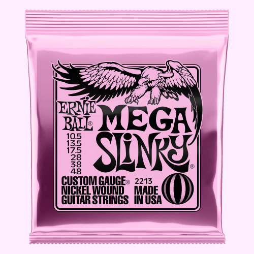 Ernie Ball 2213 Mega Slinky Nickel Wound Electric Guitar Strings (10.5-48)