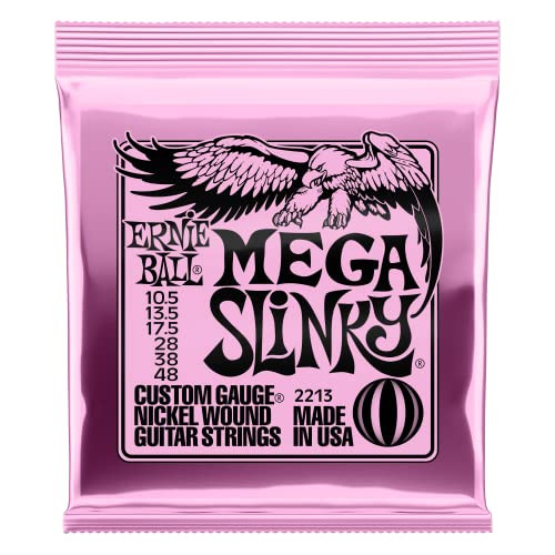 Ernie Ball 2213 Mega Slinky Nickel Wound Electric Guitar Strings (10.5-48)
