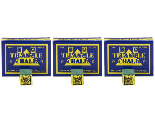 Triangle Billiard/Pool Cue Chalk - Spruce - 3 Pack/36 Pieces