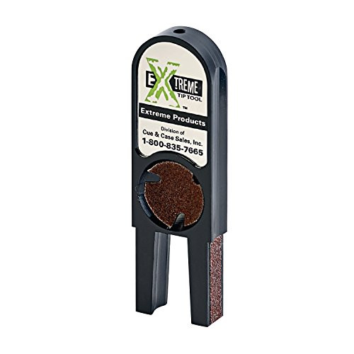 Extreme Tip Tool 5-in-1 Pool/Billiard Cue Shaper/Scuffer/Tapper/Burnisher Black