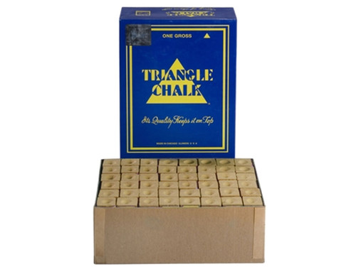 Triangle Billiard/Pool Cue Chalk - Gold/Tan - 12 Dozen - Gross - (144 Pieces)