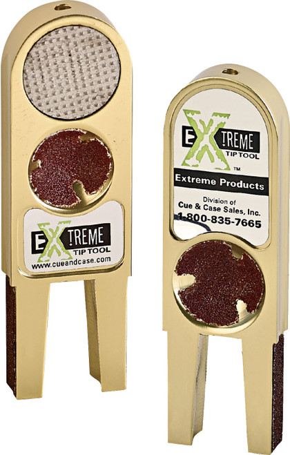 Extreme Tip Tool 5-in-1 Pool/Billiard Cue Shaper/Scuffer/Tapper/Burnisher Gold